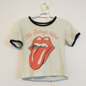 Rolling stones crop top